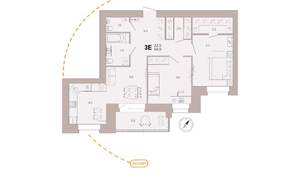 3-к квартира, вторичка, 67м2, 7/9 этаж