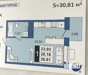 Студия квартира, вторичка, 31м2, 17/17 этаж