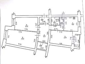 3-к квартира, вторичка, 78м2, 4/5 этаж