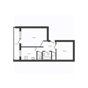 1-к квартира, вторичка, 46м2, 1/5 этаж