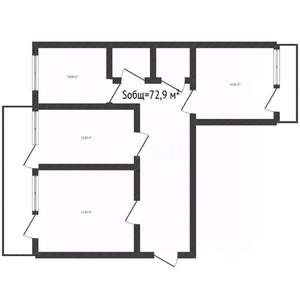 3-к квартира, вторичка, 73м2, 1/10 этаж