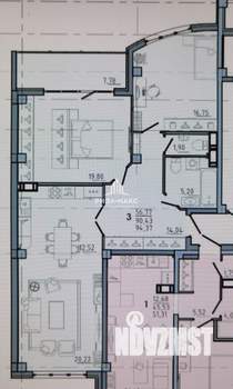 3-к квартира, вторичка, 90м2, 7/17 этаж