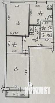 2-к квартира, вторичка, 52м2, 2/5 этаж