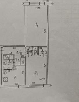 2-к квартира, вторичка, 51м2, 5/5 этаж