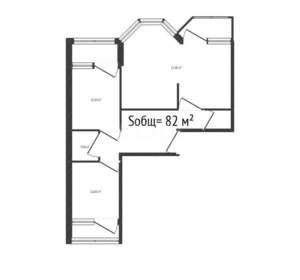 3-к квартира, вторичка, 82м2, 12/17 этаж