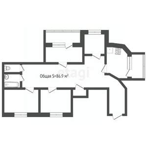 4-к квартира, вторичка, 87м2, 5/6 этаж