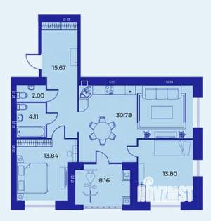 2-к квартира, вторичка, 89м2, 5/9 этаж