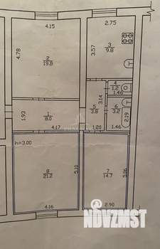 3-к квартира, вторичка, 82м2, 1/2 этаж
