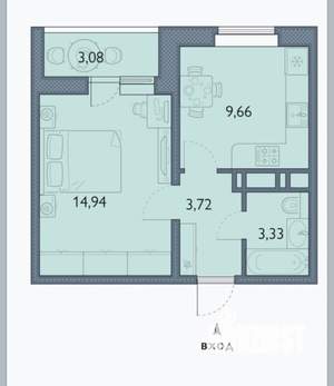 1-к квартира, вторичка, 33м2, 5/16 этаж