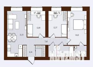 3-к квартира, вторичка, 86м2, 7/9 этаж