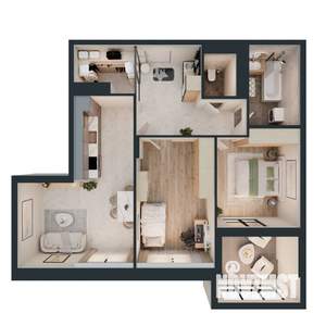 2-к квартира, вторичка, 64м2, 14/16 этаж