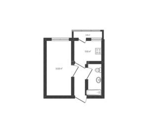 1-к квартира, вторичка, 35м2, 3/5 этаж