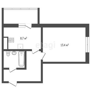 1-к квартира, вторичка, 35м2, 3/16 этаж