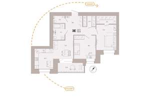 3-к квартира, вторичка, 67м2, 5/9 этаж