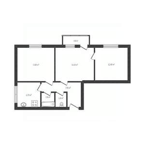 3-к квартира, вторичка, 63м2, 2/2 этаж