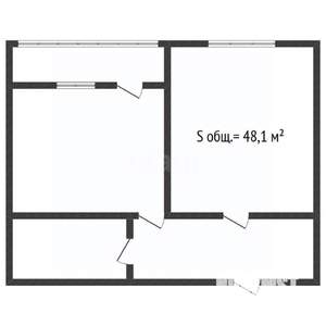 1-к квартира, вторичка, 48м2, 9/10 этаж