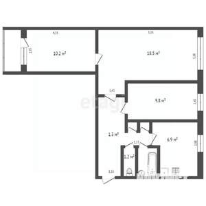 3-к квартира, вторичка, 57м2, 5/9 этаж