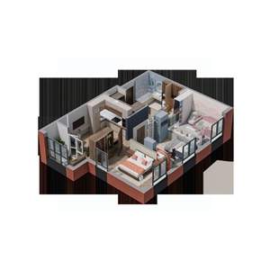 3-к квартира, строящийся дом, 80м2, 2/16 этаж