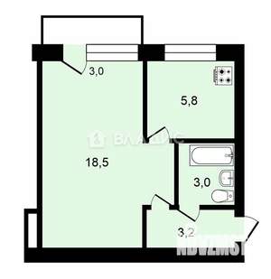 1-к квартира, вторичка, 31м2, 3/4 этаж