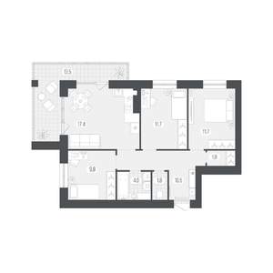 3-к квартира, вторичка, 82м2, 5/9 этаж