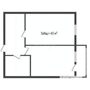 1-к квартира, вторичка, 43м2, 7/10 этаж