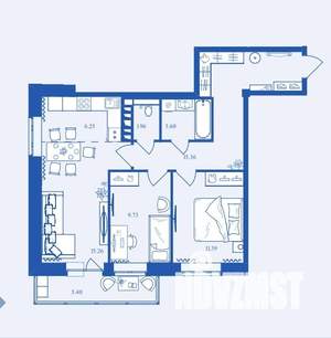 3-к квартира, вторичка, 69м2, 2/16 этаж