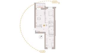 2-к квартира, вторичка, 74м2, 9/10 этаж