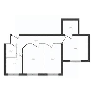 3-к квартира, вторичка, 59м2, 1/4 этаж