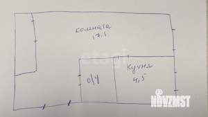 1-к квартира, вторичка, 31м2, 1/5 этаж