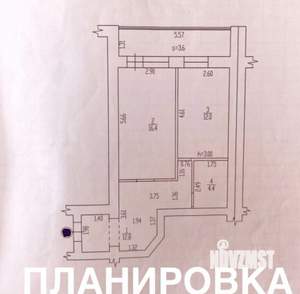 1-к квартира, вторичка, 51м2, 5/10 этаж