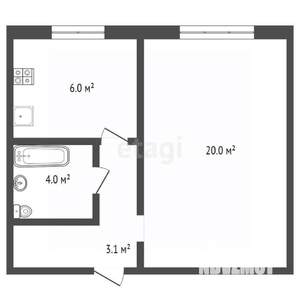 1-к квартира, вторичка, 33м2, 7/10 этаж