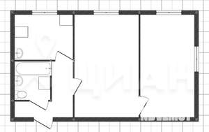 2-к квартира, вторичка, 44м2, 5/5 этаж