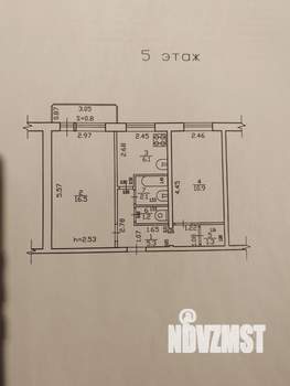 2-к квартира, вторичка, 44м2, 5/5 этаж