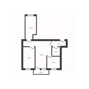 3-к квартира, вторичка, 57м2, 3/5 этаж