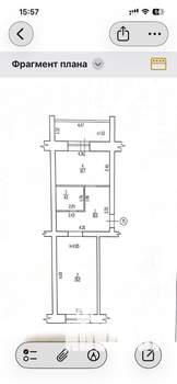 1-к квартира, вторичка, 45м2, 4/6 этаж