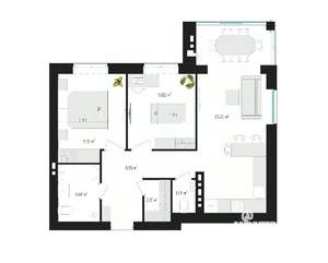 2-к квартира, вторичка, 62м2, 1/4 этаж