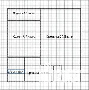 1-к квартира, вторичка, 36м2, 5/5 этаж