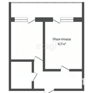 1-к квартира, вторичка, 43м2, 5/10 этаж