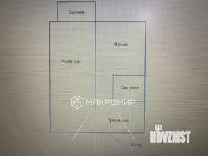 1-к квартира, вторичка, 30м2, 3/5 этаж