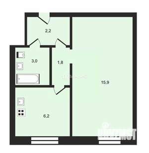1-к квартира, вторичка, 29м2, 1/5 этаж