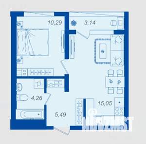 1-к квартира, вторичка, 37м2, 2/17 этаж