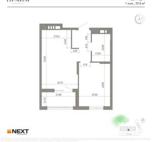 1-к квартира, вторичка, 40м2, 5/14 этаж