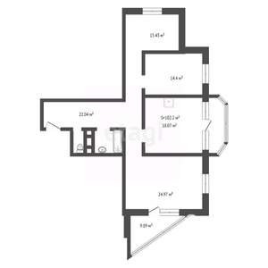 3-к квартира, вторичка, 102м2, 11/16 этаж