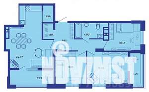3-к квартира, вторичка, 91м2, 16/19 этаж
