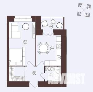 1-к квартира, сданный дом, 41м2, 11/16 этаж