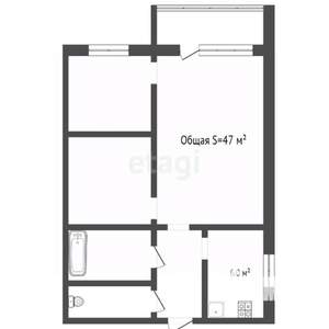 2-к квартира, вторичка, 47м2, 4/9 этаж