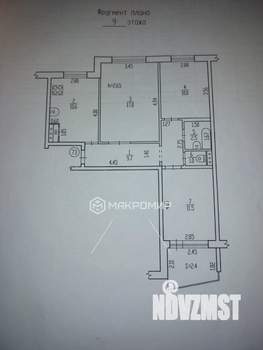 3-к квартира, вторичка, 62м2, 9/10 этаж
