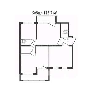 3-к квартира, вторичка, 114м2, 4/10 этаж