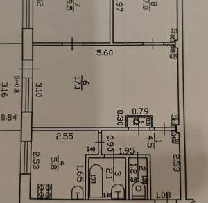 3-к квартира, вторичка, 47м2, 5/5 этаж