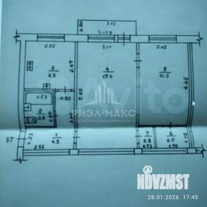 2-к квартира, вторичка, 45м2, 5/5 этаж